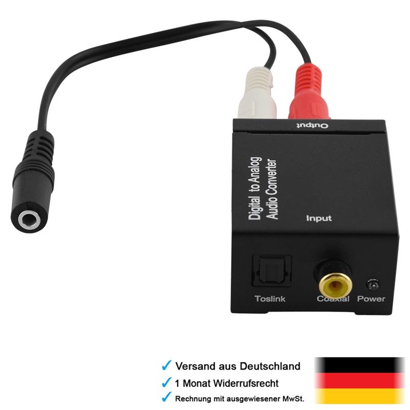 Audio coaxial visualmente digital adaptador cable transductores out aux