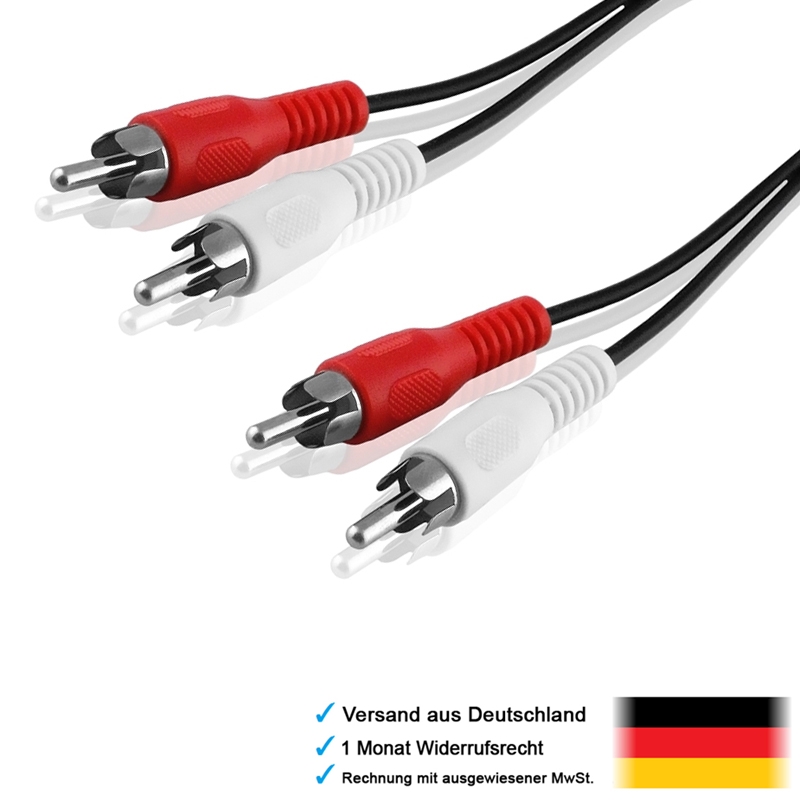 Cable De Audio Auxiliar Jack Cinch De 5 M Conector Jack De 3,5 Mm 2