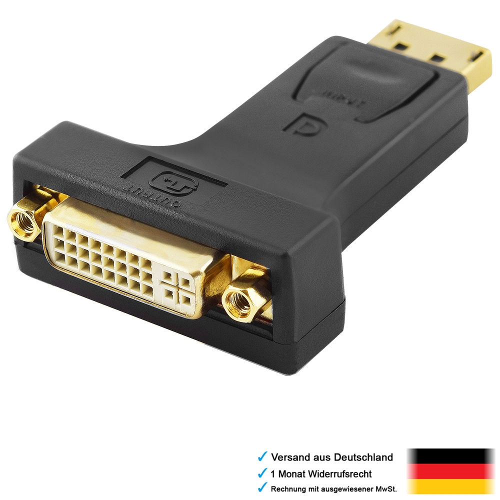 Display Port Adapter Dp Plug An DviI 24 +5 Socket For Monitor Computer