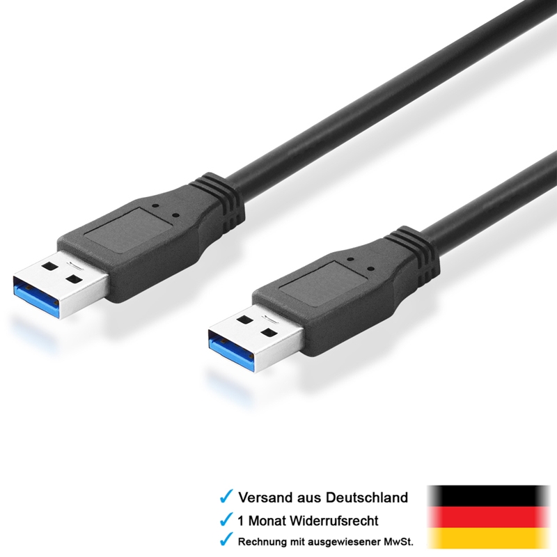 3.0 SuperSpeed USB AA Kabel Anschlusskabel mit flachen A-Stecker A ...