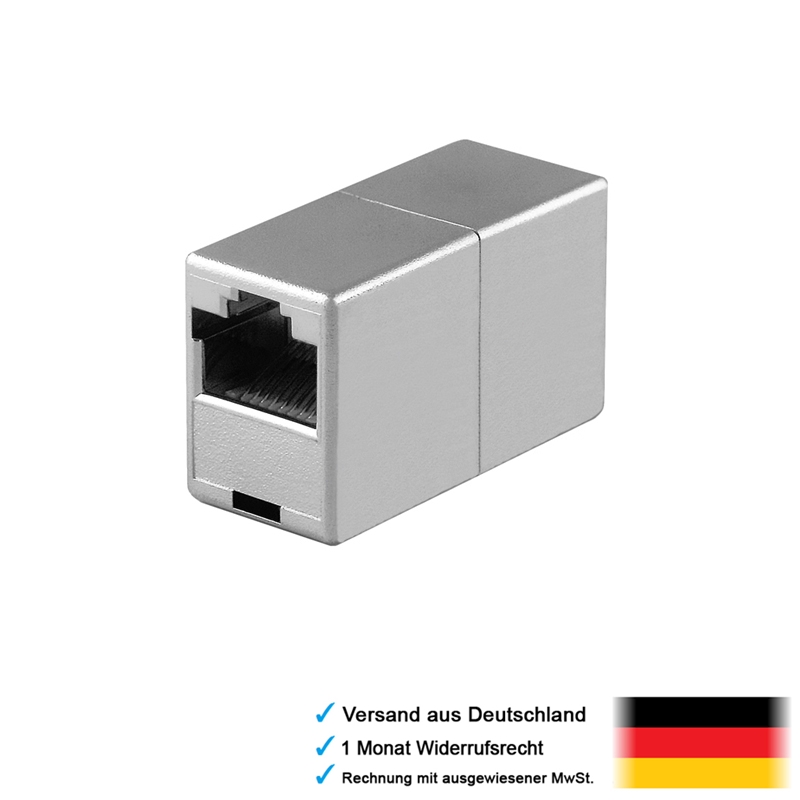 DSL LAN RJ45 Adapter Verbindungsstück Verbindung Buchse für Netzwerk